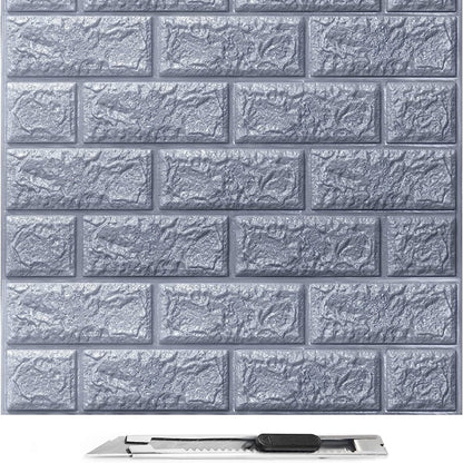 Pack de 10 Panneaux Muraux Adhésifs Anti-Humidité 3D - 77 * 70 cm