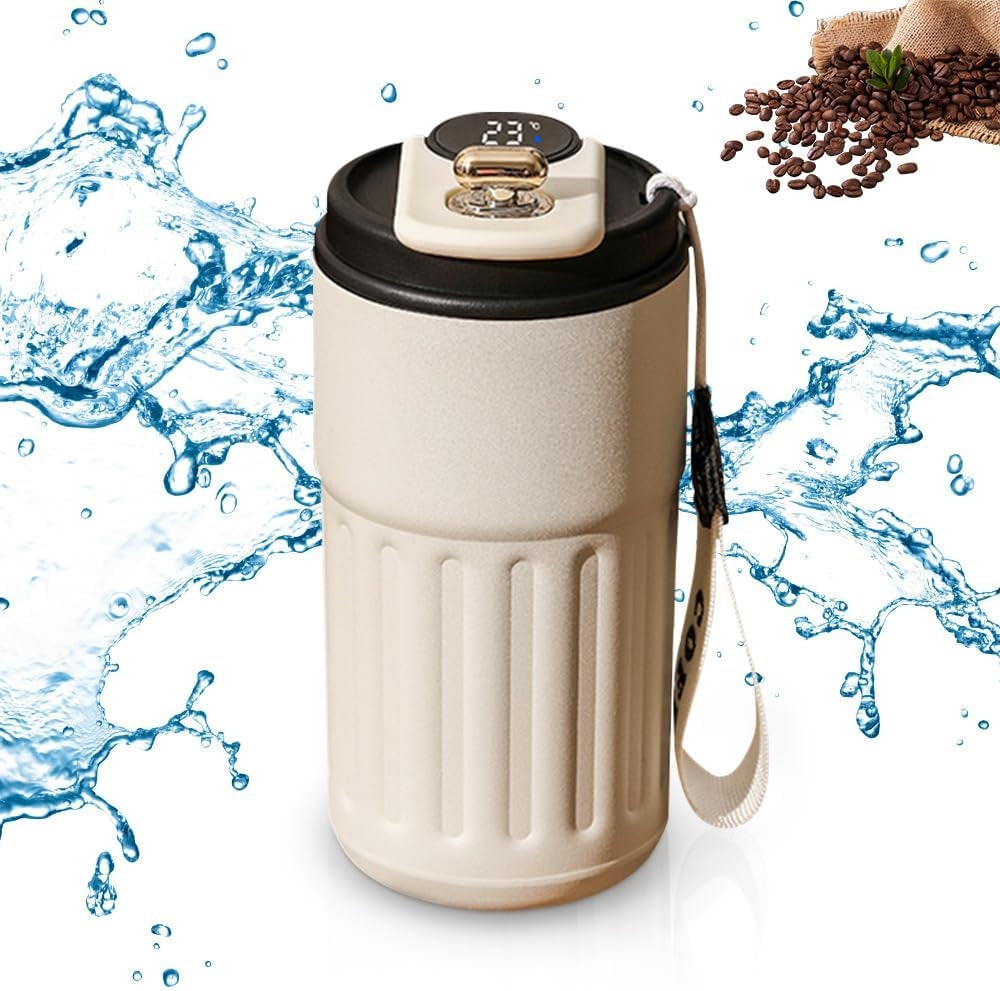 Thermos à Café avec Affichage Numérique de la Température en Acier Inoxydable 450 ml