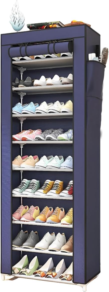 Étagère à Chaussures en Tissu à 9 Étages