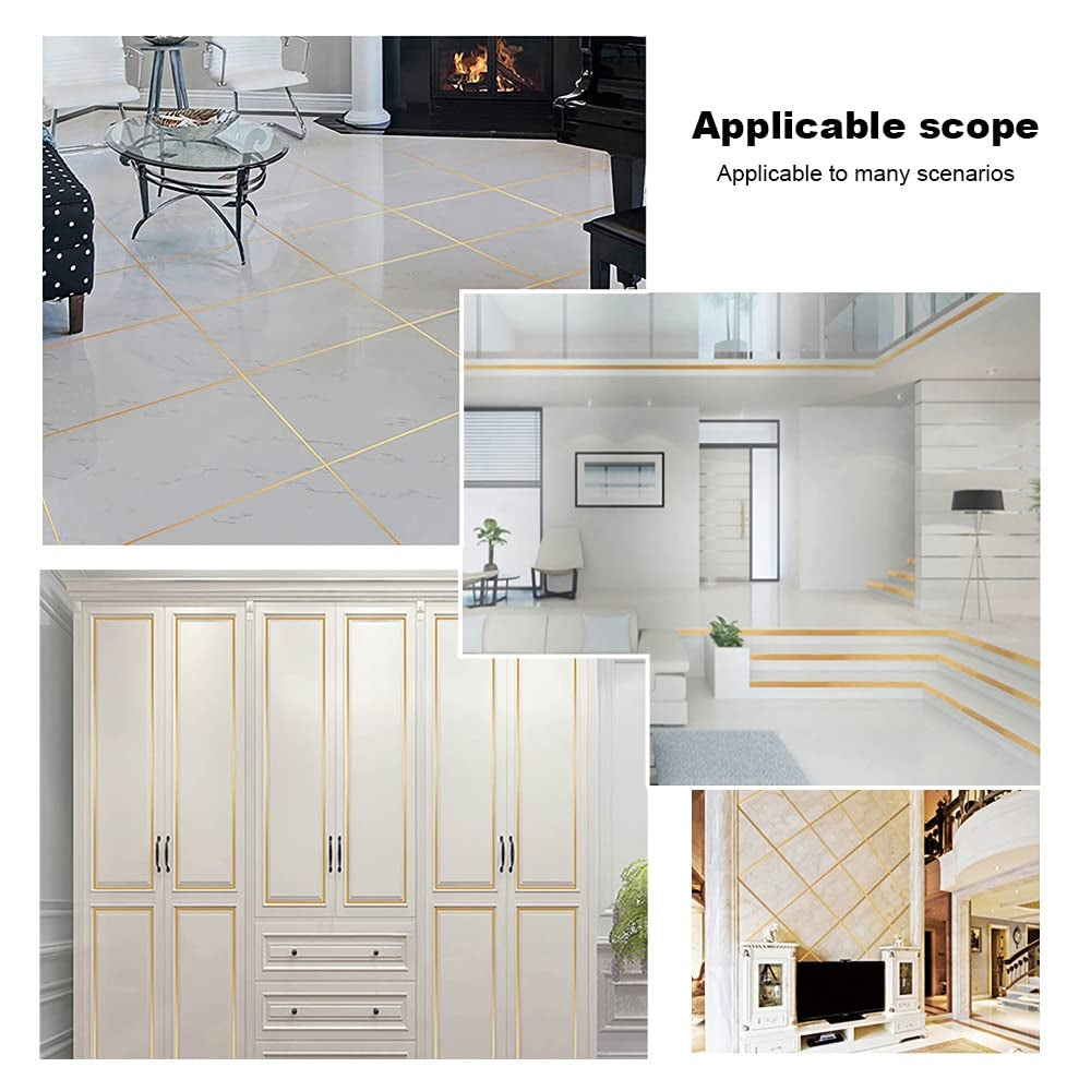 Rouleau Sticker Décoratif Doré 0.5 cm x 5000 cm