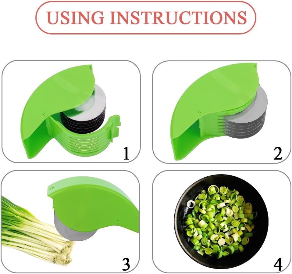 Broyeur à herbes manuel 3 en 1 avec 6 lames en acier inoxydable