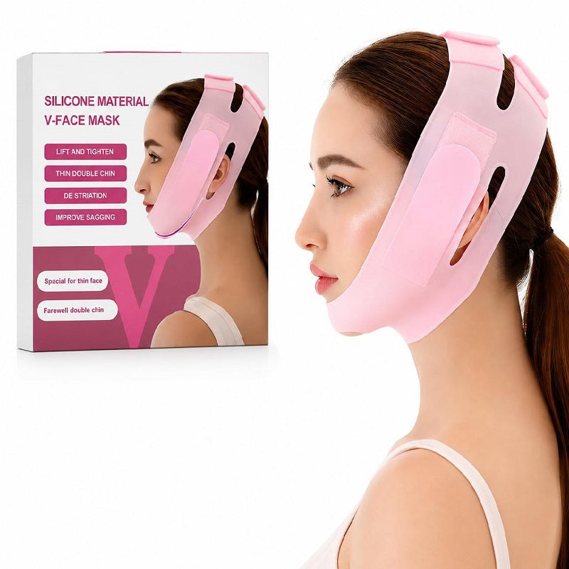 Masque facial en silicone pour lifter et lisser le menton et les joues