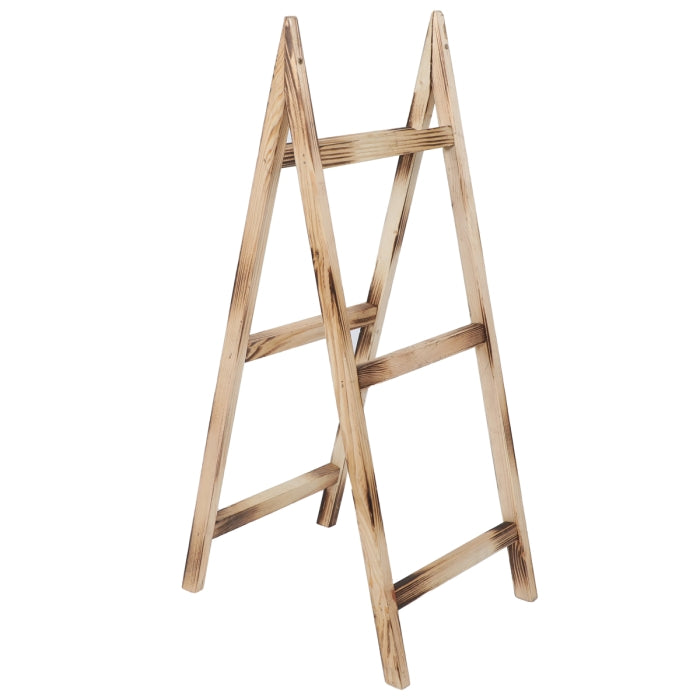 Étagère Echelle En Bois Forme Triangle 3 Planches De Rangement 88 X 34 Cm