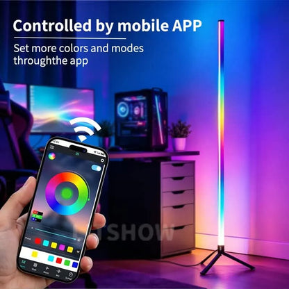 Lampe D'ambiance LED RGB Avec Télécommande et Trépieds