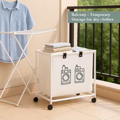 Panier à linge pliable Avec roulettes verrouillables