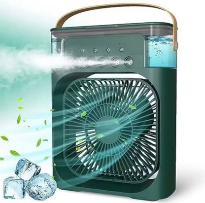Climatiseur portable avec 3 vitesses de vent et 3 modes de pulvérisation avec veilleuse LED 7 couleurs