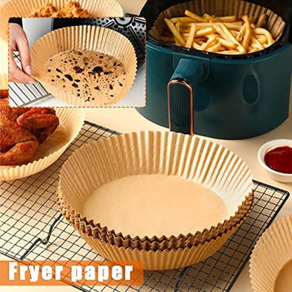 Pack de 100 Papiers de Cuisson Ronds pour Friteuse à Air de 16 cm
