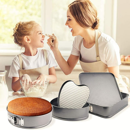 Lot de 3 Moules à Gâteaux Gris En Acier inoxydable