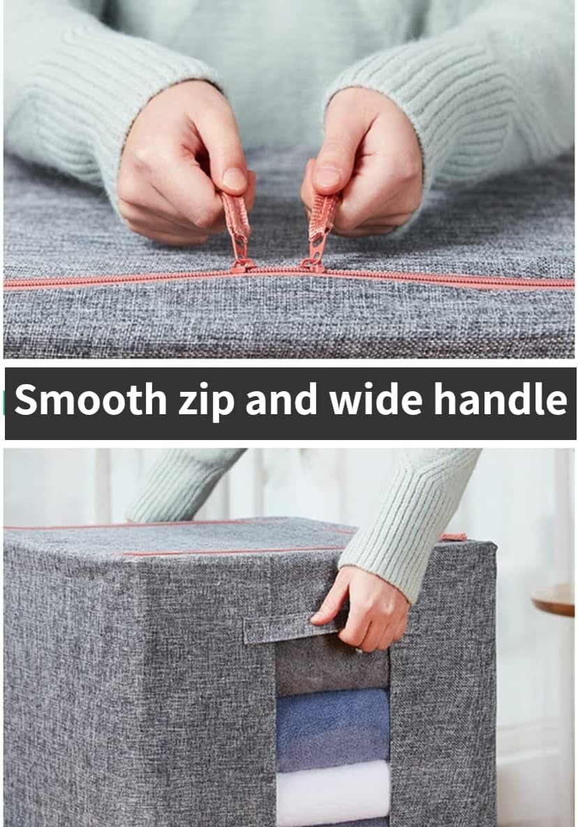 Boîte de Rangement Pliable pour Linge de Maison 66L (50 x 40 x 33 cm) Modèle 1