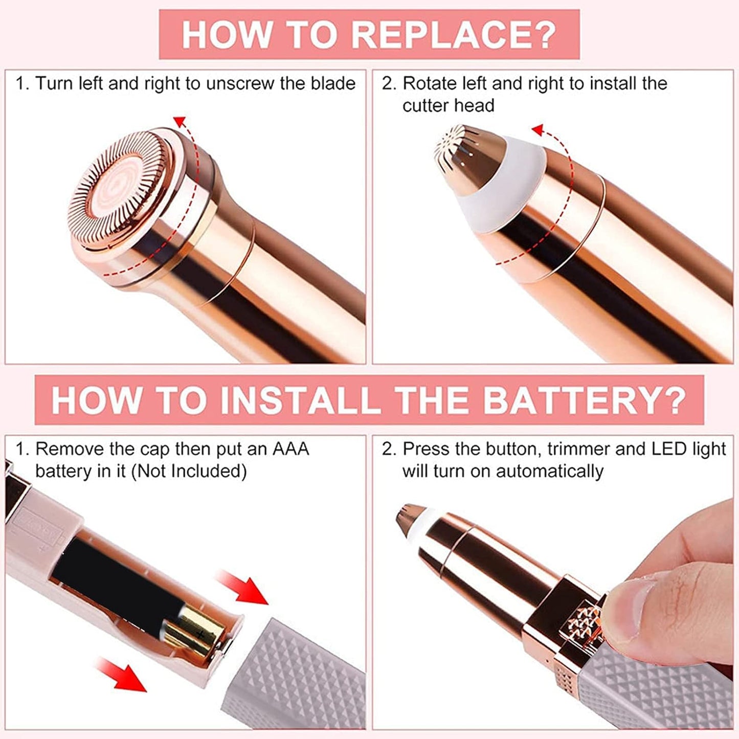 Épilateur électrique 4 En 1 Rechargeable