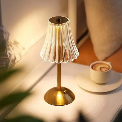 Lampe De Table Portables Sans Fil Rechargeable Avec Tactile En Acrylique