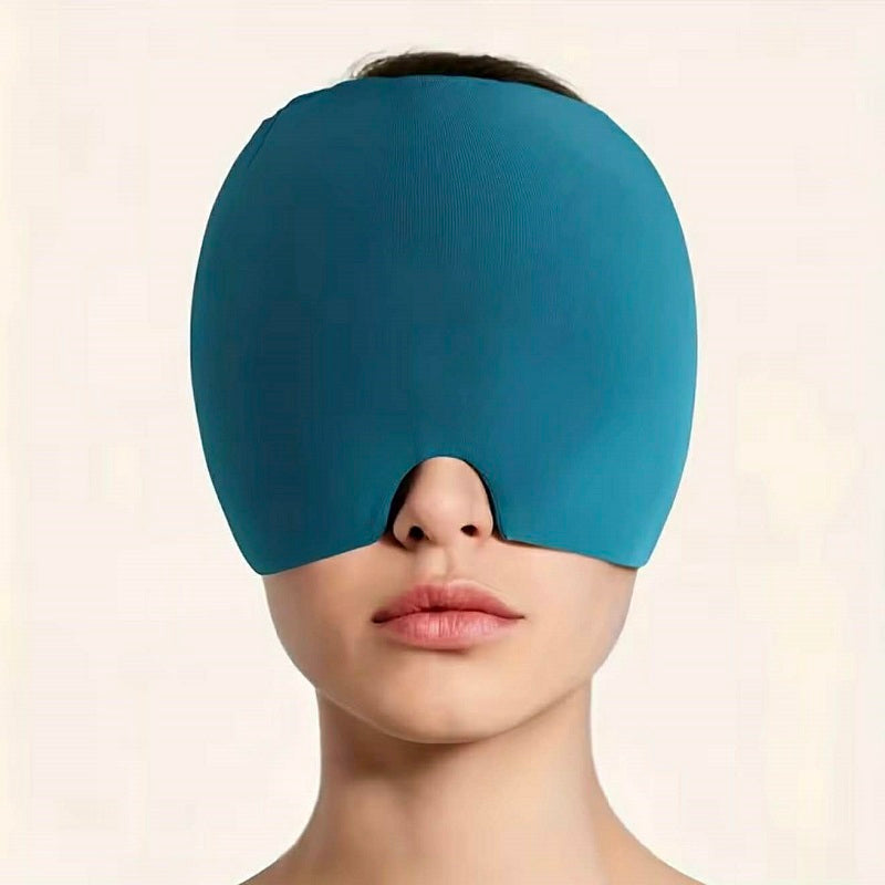 Bonnet de soulagement de la migraine avec couverture supérieure en gel, pour soulager les tensions, le stress, la douleur