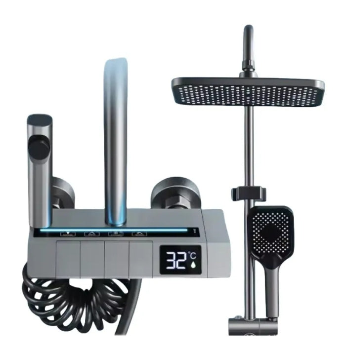 Ensemble De Douche Thermostatique  Avec Affichage LED Et Lumière