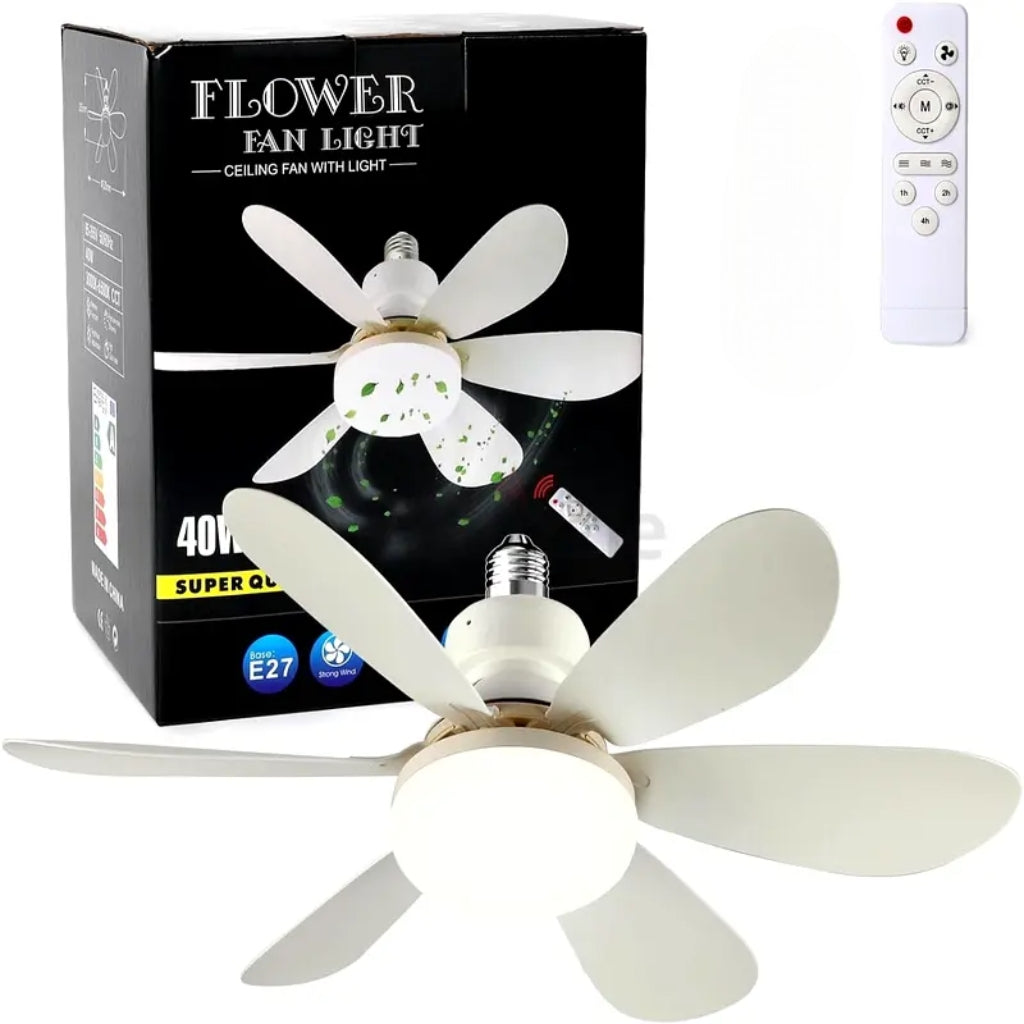Ventilateur de Plafond LED 2 en 1 Silencieux Avec Télécommande – 3 Vitesses