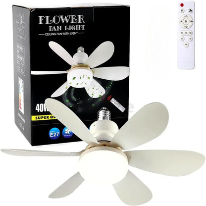 Ventilateur de Plafond LED 2 en 1 Silencieux Avec Télécommande – 3 Vitesses