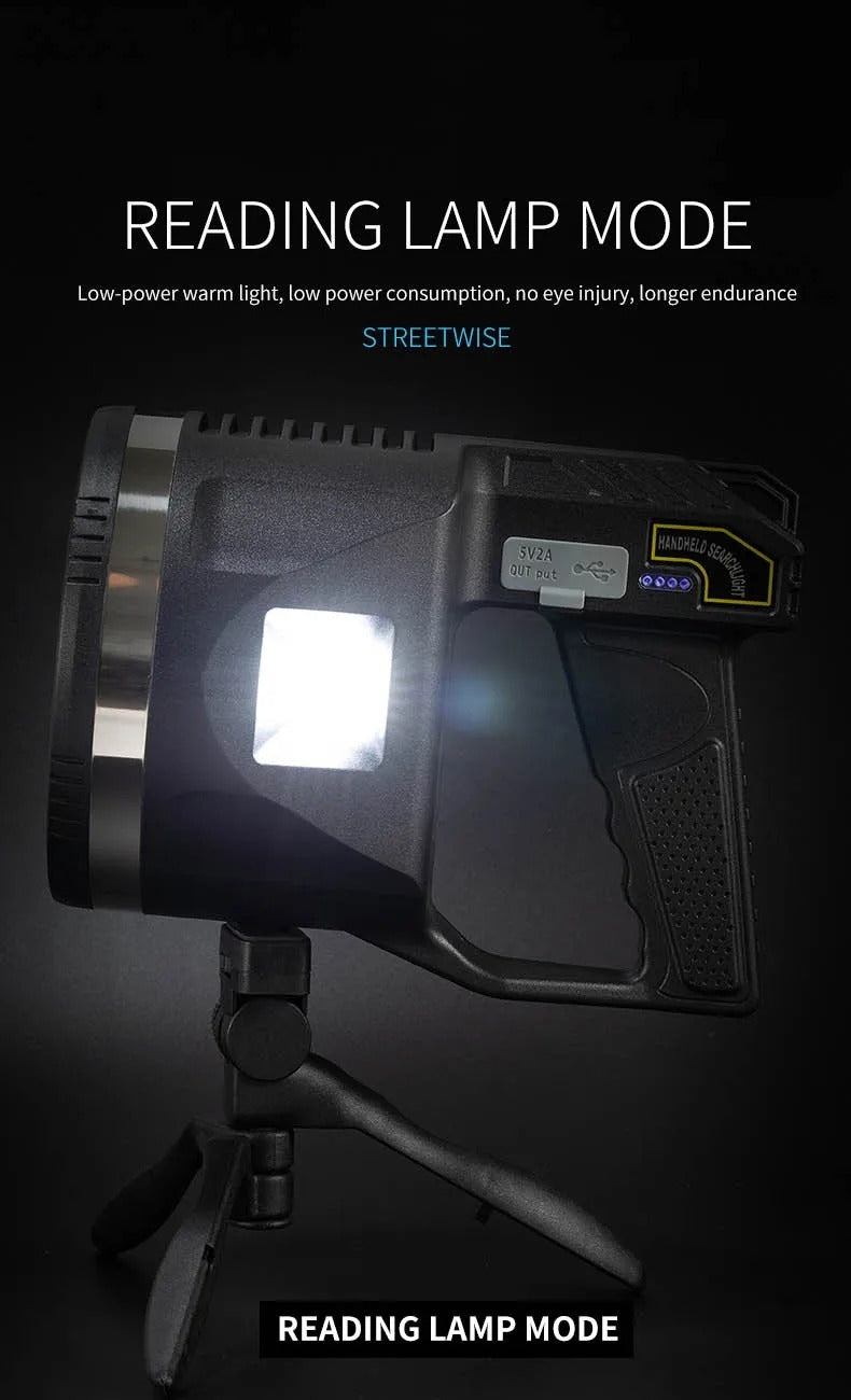Projecteur LED Rechargeable W5174 6 Modes USB Type-C Trépied Inclus