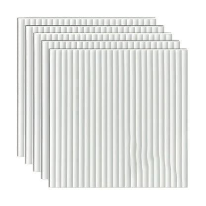 Pack de 10 Panneaux Muraux Adhésifs Blanc Anti-Humidité 3D 70 x 70 cm