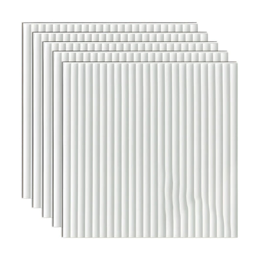 Pack de 10 Panneaux Muraux Adhésifs Blanc Anti-Humidité 3D 70 x 70 cm