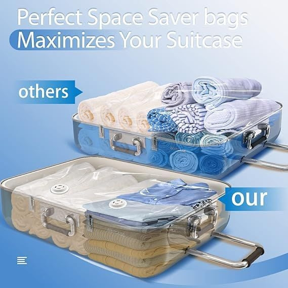 Lot de 7 Sacs de Rangement Sous Vide Avec Pompe