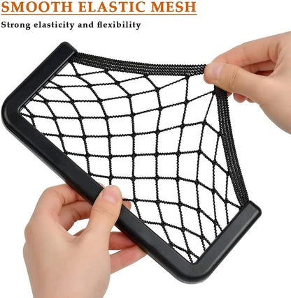 Pack de 2 Filets de Rangement Voiture Universels et Autocollants