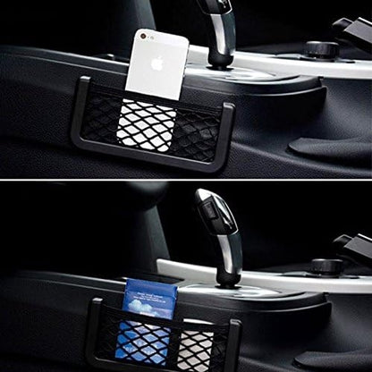 Pack de 2 Filets de Rangement Voiture Universels et Autocollants