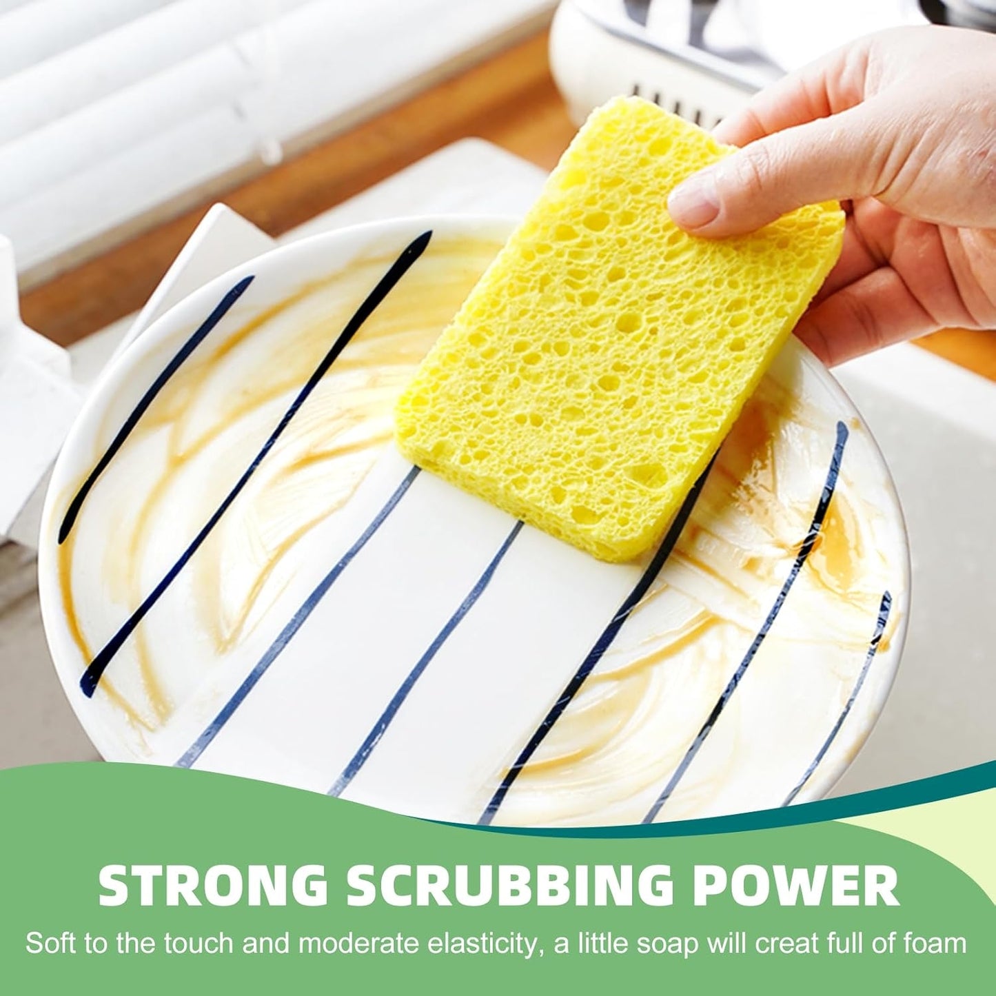 Pack de 5 Éponges Compressées Réutilisables En Cellulose – Couleurs Aléatoires