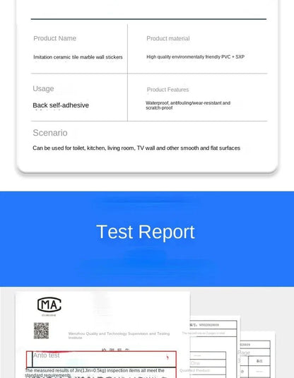 Pack de 10 Panneaux PVC Autocollant Alternative Au Marbre 60 x 60 cm - Blanc Modèle 1