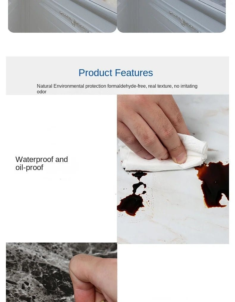 Pack de 10 Panneaux PVC Autocollant Alternative Au Marbre 60 x 60 cm - Blanc Modèle 1