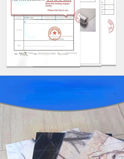 Panneau PVC Autocollant Alternative Au Marbre 60 x 60 cm - Blanc Modèle 1