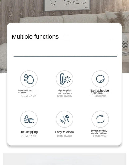 Panneau PVC Autocollant Alternative Au Marbre 60 x 60 cm - Blanc Modèle 1