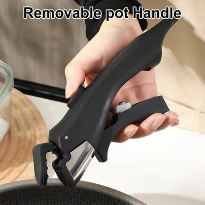 Poignée de Casserole Amovible Résistante à La Chaleur 19 × 4 cm – Noir
