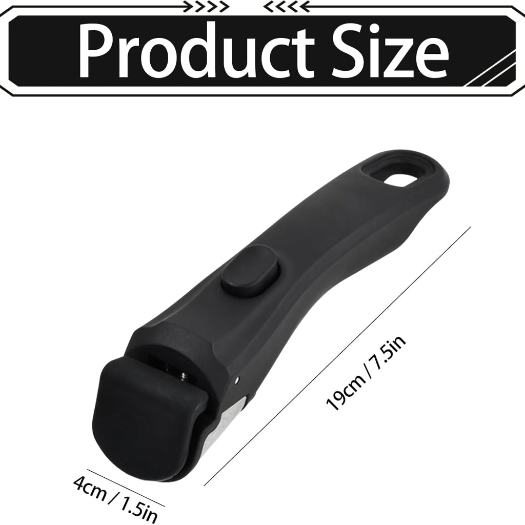 Poignée de Casserole Amovible Résistante à La Chaleur 19 × 4 cm – Noir