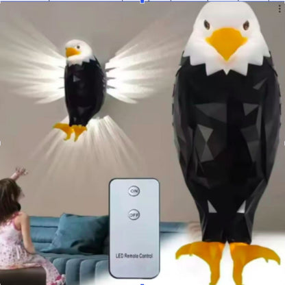 Applique Murale LED Aigle 3D – Effet Géométrique Avec Télécommande