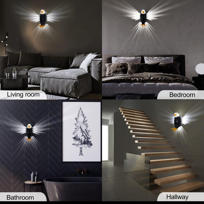 Applique Murale LED Aigle 3D – Effet Géométrique Avec Télécommande