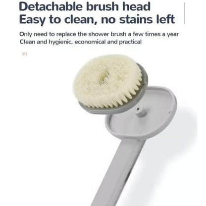 Brosse de Bain Long Manche 2 En 1 Avec Réservoir de Gel Douche – Exfoliante & Massante