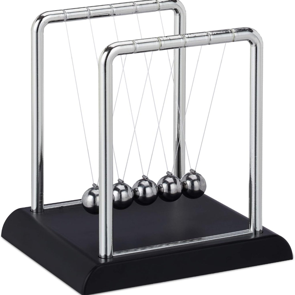 Pendule D'Equilibre de Berceau de Newton - 5 Boules – 11,5 x 13,5 x 13,5 cm