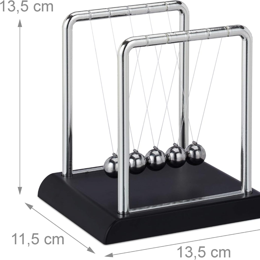 Pendule D'Equilibre de Berceau de Newton - 5 Boules – 11,5 x 13,5 x 13,5 cm