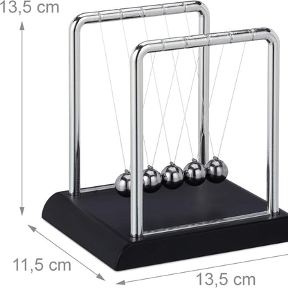 Pendule D'Equilibre de Berceau de Newton - 5 Boules – 11,5 x 13,5 x 13,5 cm