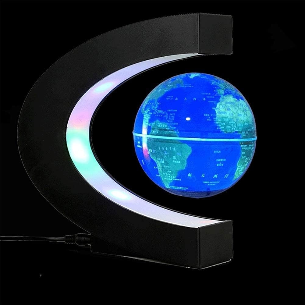 Globe Flottant à Lévitation Magnétique Avec Eclairage Led