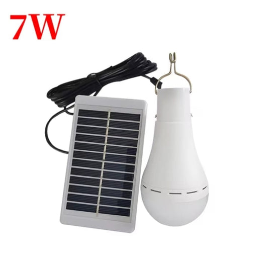 Lampe Solaire LED 7W Suspendue avec Télécommande – 4 Modes d’Éclairage, Rechargeable USB, Minuterie Programmable