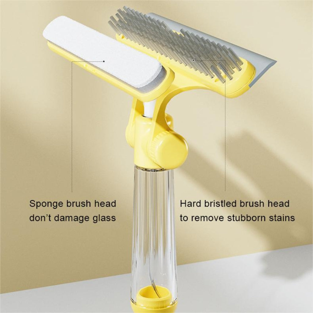 Nettoyeur De Vitres Multifonctionnel Avec Flacon Pulvérisateur – Double Face Détachable
