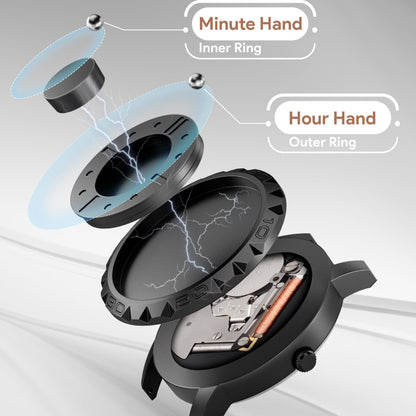 Montre Magnétique Waterproof Pour Homme à Double Bille, Quartz, JM STQ K1(158) – Acier