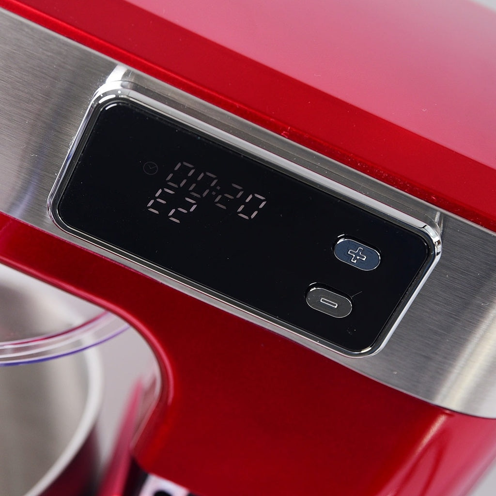 Robot Pétrin Avec Afficheur Digital 5L 1300W - Rouge - Modèle 6466AE