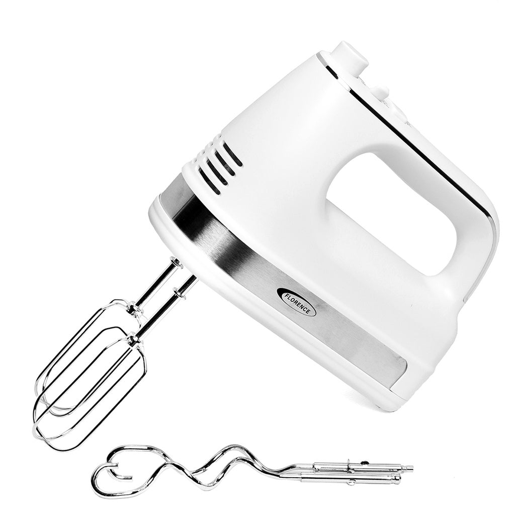 Batteur Électrique 200W – 5 Vitesses + Turbo – Blanc - Modèle HK406