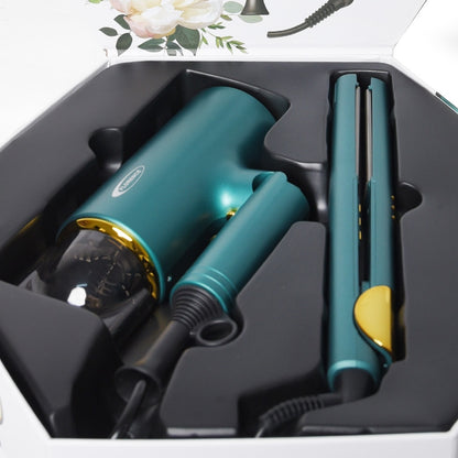 Coffret Coiffage 2-en-1 : Sèche-Cheveux 2200W & Lisseur – Vert - Modèle HK383