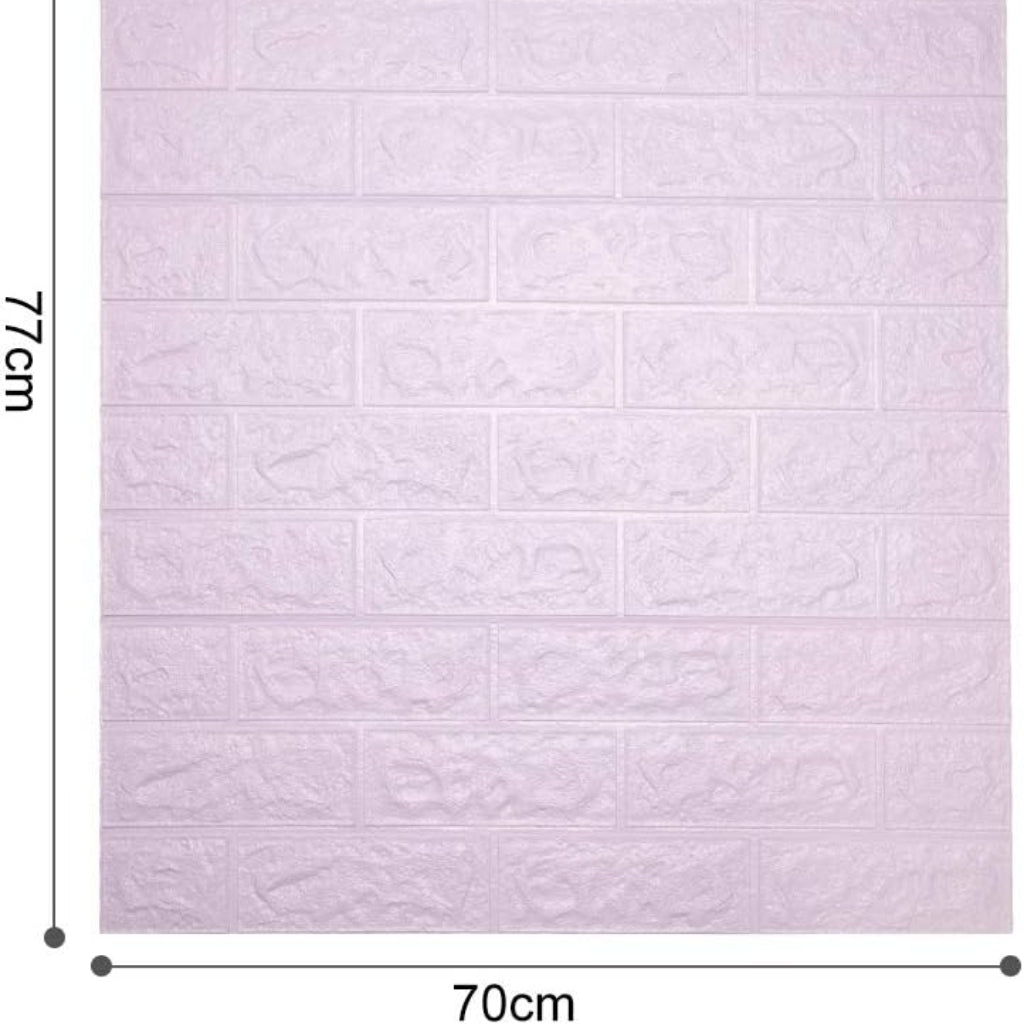 Pack de 10 Panneaux Muraux Adhésifs Anti-Humidité 3D - 77 * 70 - Violet