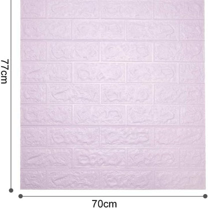 Pack de 10 Panneaux Muraux Adhésifs Anti-Humidité 3D - 77 * 70 - Violet