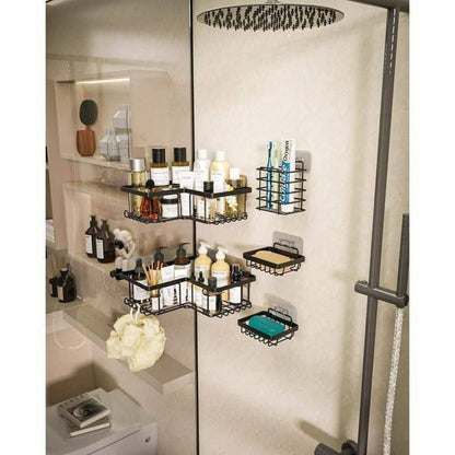 Étagère Murale Salle de Bain Sans Perçage – Organisateur Multifonction