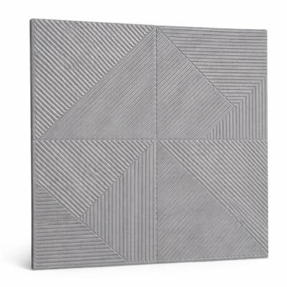 Pack de 10 Panneaux Muraux 3D Adhésifs Gris – Motif Géométrique 70×70 cm