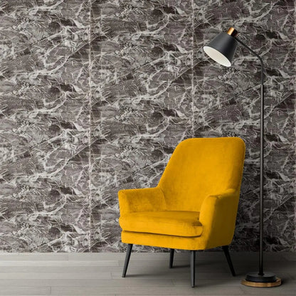 Pack de 10 Panneaux Muraux 3D Effet Marbre Gris avec Veines Blanches 70 × 77 cm – Anti-Humidité